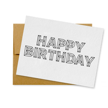 Load image into Gallery viewer, Happy Birthday Lines Card