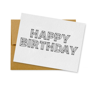 Happy Birthday Lines Card