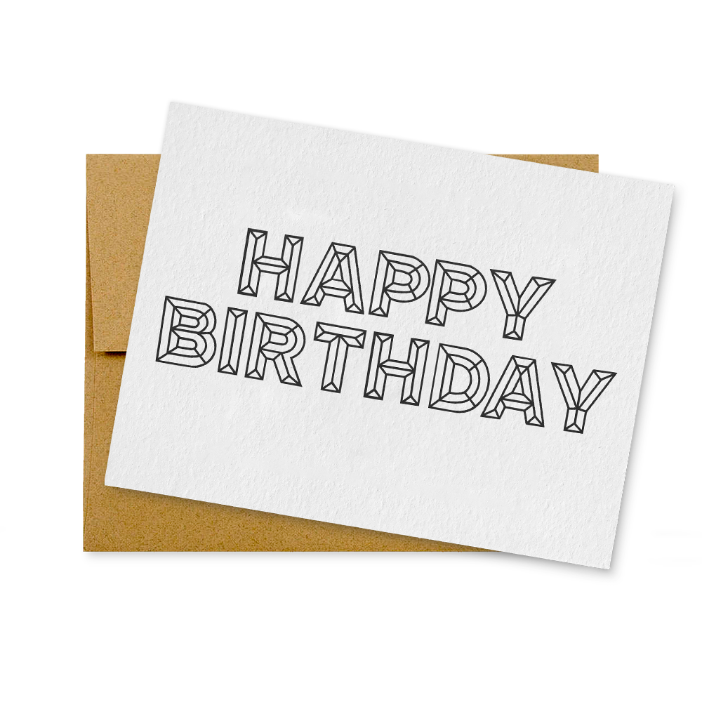 Happy Birthday Lines Card