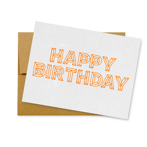 Happy Birthday Lines Card