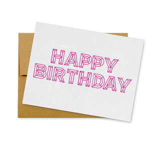 Happy Birthday Lines Card