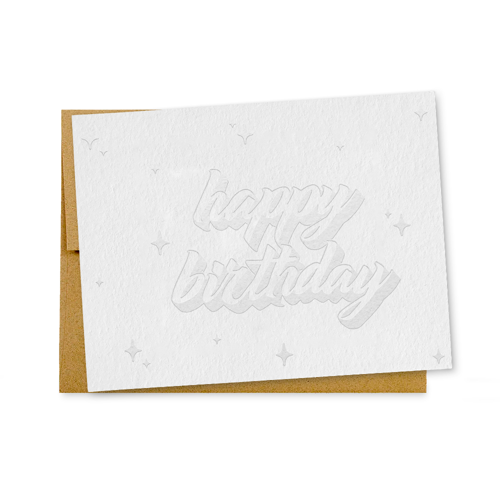 Sparkle Press | Happy Birthday Script Card