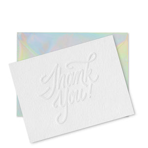 Holographic Thank You Card Set